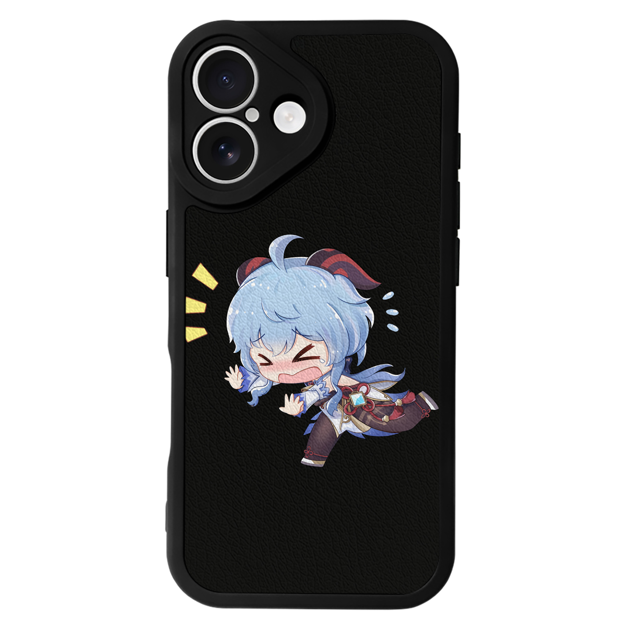 げんし神 甘雨 かんう genshin Ganyu 【iPhone 16シリーズ対応】シリコンスマホケース（レザー調） 材質：シリコン